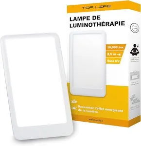 Top Life 10.000 Lux Lichttherapielampe - Bleiben Sie die ganze Saison fit - Vollspektrum Tageslichtlampe - Verbessert Stimmung und Moral